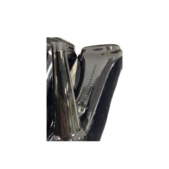 BOTTEGA VENETA Black Velvet Peeptoe Heels Size 37/7 NEW NWOB - Picture 8 of 10